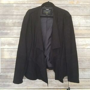 Bernardo Waterfall Leather Suede Jacket Plus Size 3X